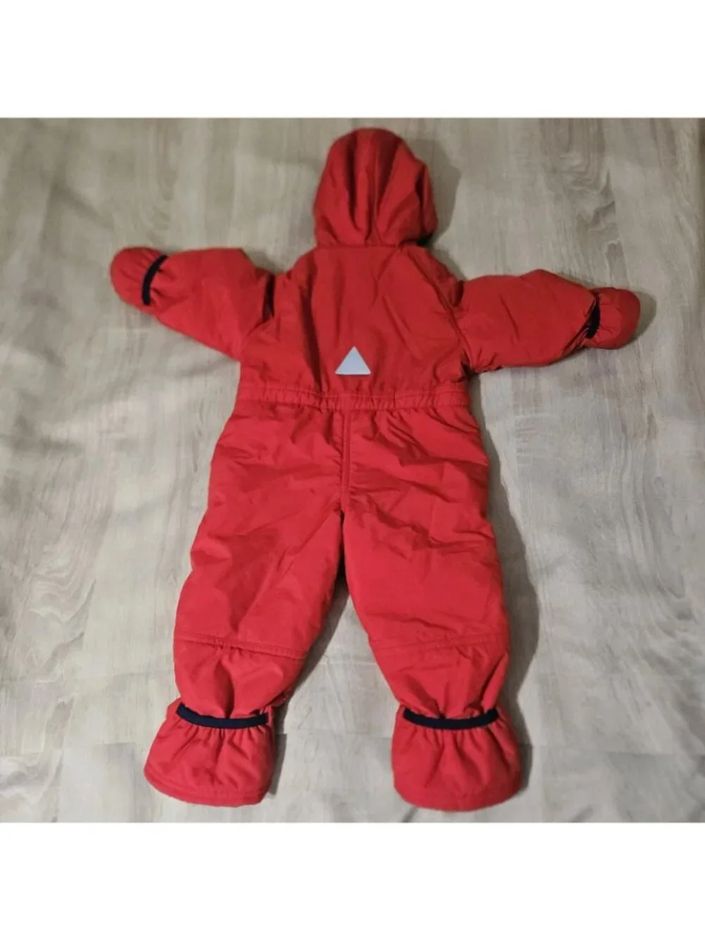 Vintage Ll Bean Baby Size 12-18 Months Snowsuit Red Embroidered Penguin Retro